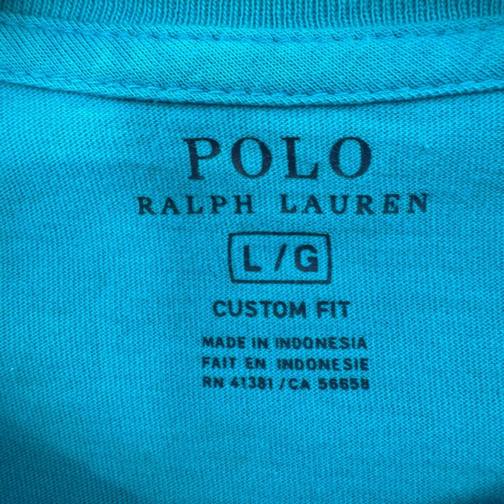 Polo Ralph Lauren Shirt Mens Large Crewneck Custom Fit Pony Logo Casual Preppy - Picture 5 of 9